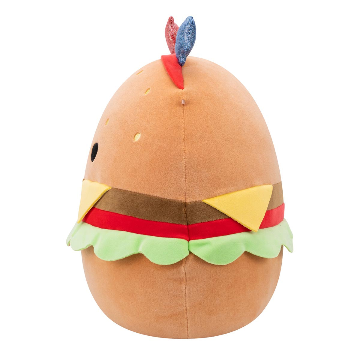 14-Inch Carl the Cheeseburger with Red and Blue Star Headband - Image 3