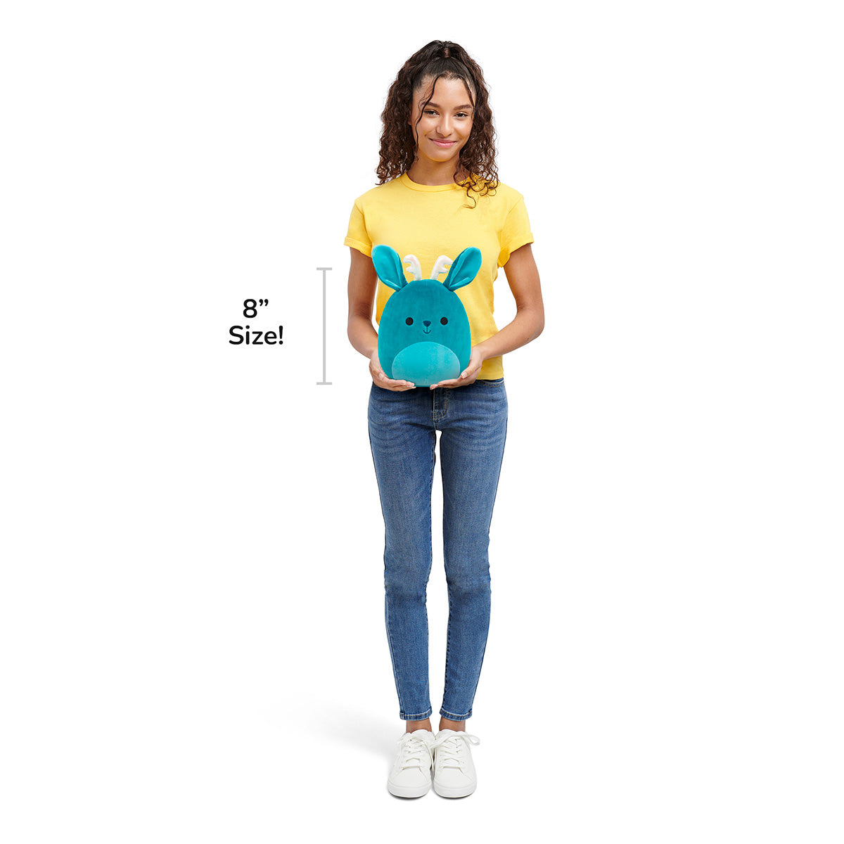 8-Inch Aspen the Sea Green Jackalope with Iridescent Horns - Image 7