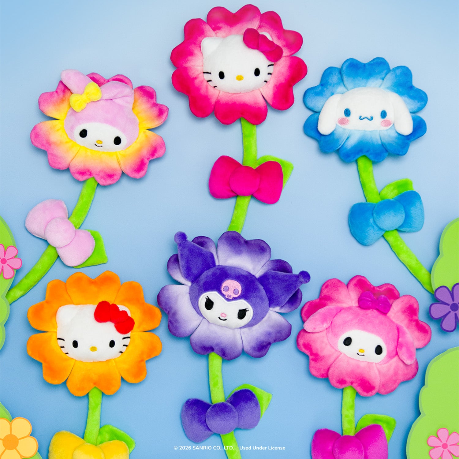 Hello Kitty and Friends 14-Inch Plush Flower 2-Pack - My Melody & Kuromi - Image 8